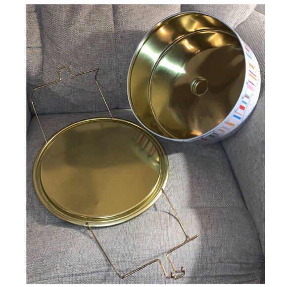 Department 56 "Every thing is Better with Cake and Frosting!" 12" Metal Cake Tin - Picture 3 of 4